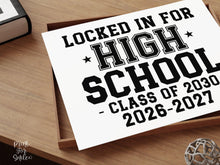 First Day Of High School Sign Boy Girl Printable, 1st Day 9th Grade Bold Clean Minimalist Back To School Sign