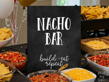 Nacho Bar Sign PRINTABLE Grad Party Decor, Graduation Sign, Chalkboard Decorations