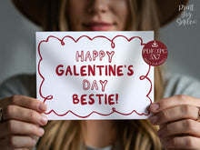 Bestie Galentines Day Card PRINTABLE Trendy Cute