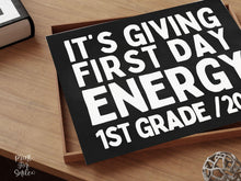 Funny First Day of 1st Grade Sign Printable, Back to School Sign, Clean + Chalkboard 1st Day First Grade Poster for Boy or Girl