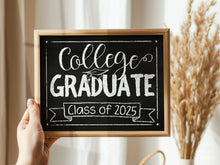 College Graduation Sign Class Of 2025 Printable Graduate