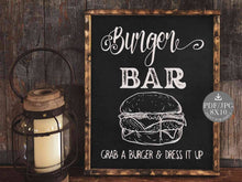 Graduation Burger Bar Sign PRINTABLE Graduation Party Decorations