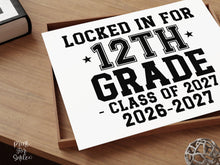 First Day Of 12th Grade Sign Boy Girl Printable, 1st Day Bold Clean Minimalist Back To School Sign