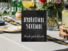 Hydration Station Sign PRINTABLE Drink Your Fluids Nurse Graduation Party Sign, Party Decorations, Table Sign, Grad Party Decor, Chalkboard