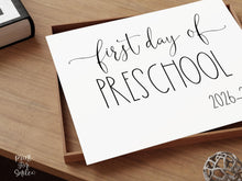 First Day Of Preschool Sign PRINTABLE Back To School Sign Photo Prop