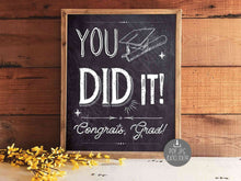 Graduation Sign You Did It Congrats Grad Party Decorations PRINTABLE