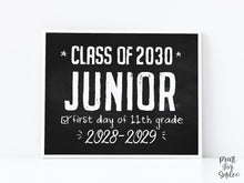 First Day Of Freshman Year Sign BUNDLE High School Signs, Class Of 2030, 9th Grade Sign, PRINTABLE Photo Prop, Chalkboard Modern Rustic