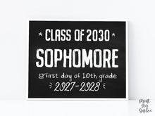 First Day Of Freshman Year Sign BUNDLE High School Signs, Class Of 2030, 9th Grade Sign, PRINTABLE Photo Prop, Chalkboard Modern Rustic