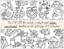 Christmas Coloring Placemats PRINTABLE Page