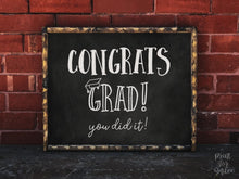 Graduation Congrats Grad Sign, Congrats Grad Party Decorations PRINTABLE, Graduation Sign
