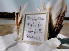 PRINTABLE Words Of Wisdom For The Graduate Sign And Cards Graduation Party Decorations