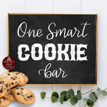 One Smart Cookie Bar Sign Chalkboard, PRINTABLE Graduation Party Decor