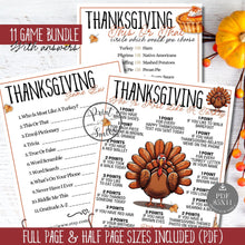 Thanksgiving Games For Adults Printable