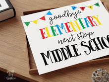Colorful 5th Grade Graduation Sign, Last Day Of Elementary School Printable, Minimal School Photo Prop