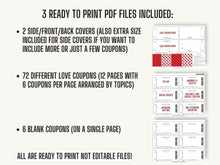 PRINTABLE Love Coupons Book Valentines