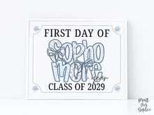 First Day Of Sophomore Year Sign Modern Grandmillennial 10th Grade Whimsical School Sign Photo Prop Cute Coquette Floral PRINTABLE
