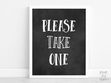 Please Take One Sign PRINTABLE, Chalkboard Graduation Sign, Party Decorations, Grad Party Decor