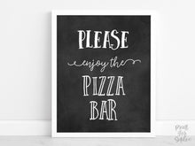 Pizza Bar Sign Graduation PRINTABLE, Grad Party Decor, Chalkboard Decorations, Graduation Sign, Table Sign