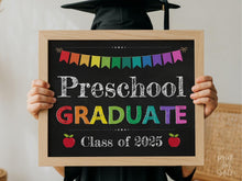 Preschool Graduate Sign Graduation PRINTABLE, Last Day Of Preschool, Photo Prop 2025