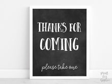 Thanks For Coming Sign, Please Take One PRINTABLE Graduation Decor, Grad Party Decorations, Chalkboard Graduation Sign