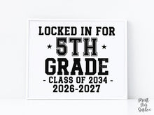 First Day Of 5th Grade Sign Boy Girl Printable, 1st Day Fifth Bold Clean Minimalist Back To School Sign