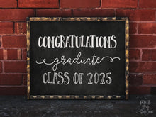 Congratulations Graduate Class Of 2025 Sign, Graduation Sign, Congrats Grad Party Decorations PRINTABLE