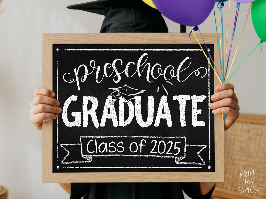 Graduate Sign Graph Preschool Graduate Sign Printable 2025 Graduation