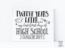 Funny First Day Of Senior Year PRINTABLE Sign, Last School Sign, 12th Grade Sign, 1st Day Photo Prop, Class Of 2027, Instant Download