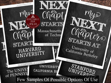 My Next Chapter Starts At Graduation Sign PRINTABLE Party Decorations Personalizable