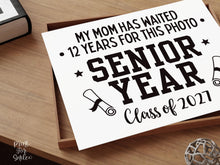Funny Senior Year First Day Sign PRINTABLE 12th Grade Sign Class Of 2027 Last High School Sign Photo Prop Bold Simple Modern