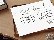 First Day Of Third Grade Sign 3rd PRINTABLE Back To School Sign Photo Prop
