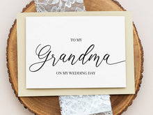 To My Grandma On My Wedding Day Card PRINTABLE
