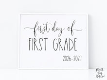 First Day Of First Grade Sign 1st Grade PRINTABLE Back To School Sign Photo Prop