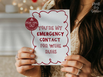 Galentines Day Card Funny PRINTABLE, Trendy Bestie, Cute Gift, Friendship Card