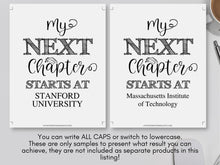 Graduation My Next Chapter Starts At Sign PRINTABLE Party Decorations Personalizable