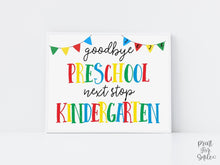 Colorful Last Day Of Preschool Sign, Preschool Graduation Printable, Minimal School Photo Prop