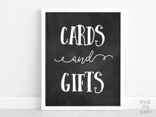 Cards And Gifts Sign Graduation PRINTABLE Party Decor Chalkboard