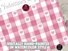 Watercolor Valentine's Day Placemat Personalizable PRINTABLE Kids Party Decor, Custom  Name, Hearts, Editable PDF, Birthday