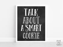 Talk About A Smart Cookie Sign Chalkboard, PRINTABLE Graduation Party Decor