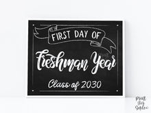 First Day Of Freshman Year Sign PRINTABLE Chalkboard, 9th Grade, Class Of 2030, High School Sign, Photo Prop, Instant Download