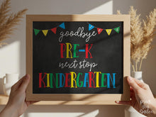 Pre-K Graduate Sign, Last Day Of Pre-K Printable, Colorful Chalkboard School Photo Prop