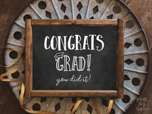 Graduation Congrats Grad Sign, Congrats Grad Party Decorations PRINTABLE, Graduation Sign
