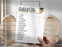 Graduation Word Scramble Game Printable College Graduation Party Class Of 2025