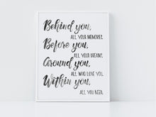 Behind You All Your Memories Sign Graduation PRINTABLE