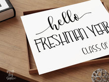Hello Freshman Year Sign Printable, First Day Of Freshman Year, Back To School Sign, Clean, Instant Download