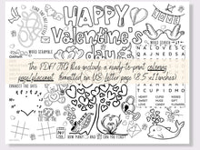 Cute Valentine's Day Placemat PRINTABLE For Kids