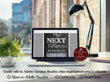My Next Chapter Starts At Graduation Sign PRINTABLE Party Decorations Personalizable