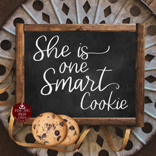 She Is One Smart Cookie Sign Graduation PRINTABLE Chalkboard Party Bar Decorations