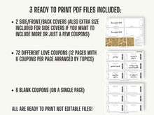 Love Coupons For Him Her Printable Gift