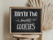 They Are Two Smart Cookies Sign, Graduation Party Sign, Chalkboard Decor, PRINTABLE, Grad Party Decor